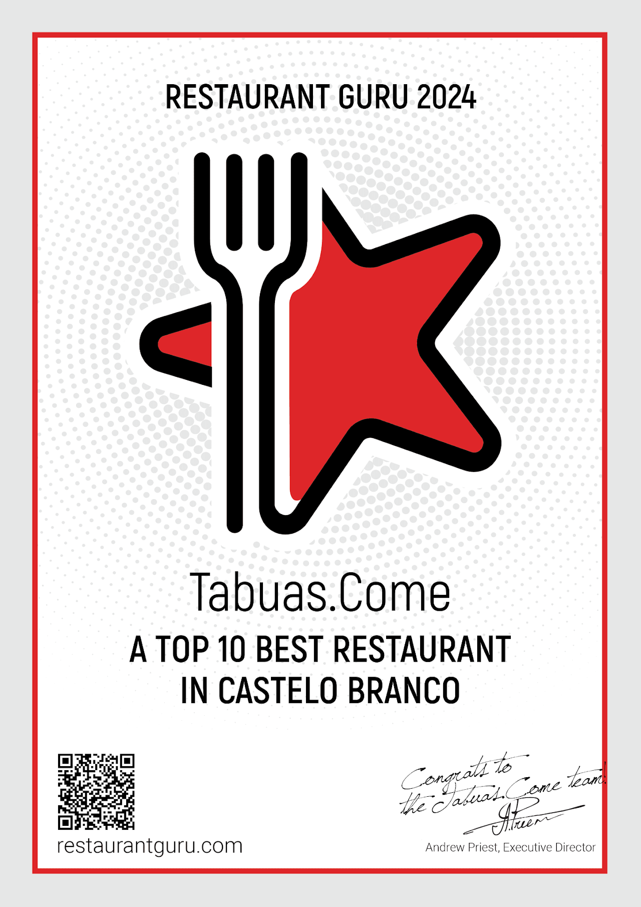 Restaurant Guru 2024, Top 10 Best Restaurant in Castelo Branco